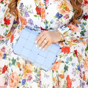 Periwinkle Woven Crossbody Bag NEW!